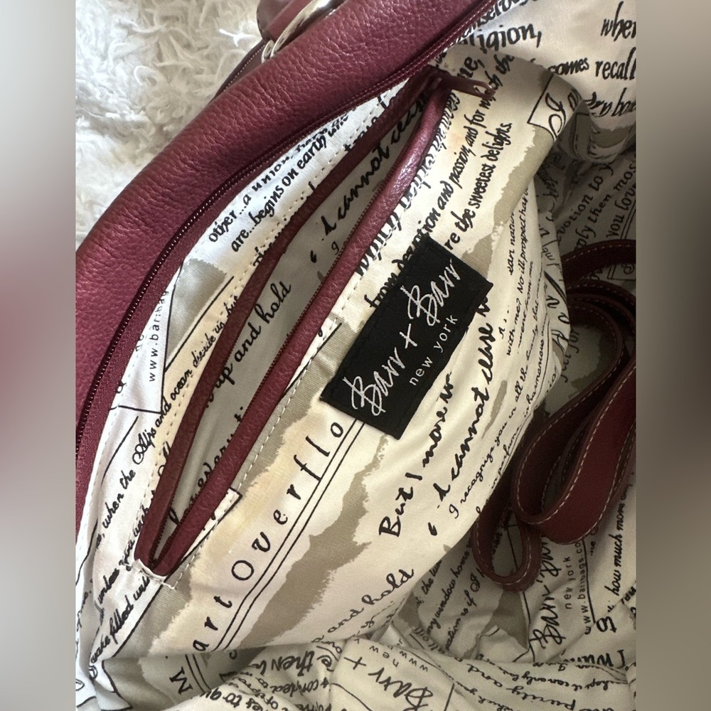 Barr + Barr New York Maroon Handbag - Picture 6 of 6